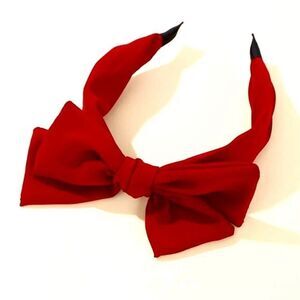 Halloween Royalcore Goth Lolita Snow White Cottagecore Red Bow Hairband